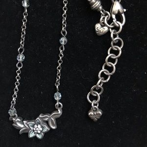 Brighton light blue flower, rhinestone necklace